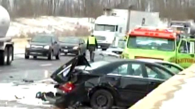Wintry Conditions Cause Pile Up in Kentucky