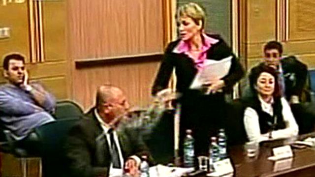 Israeli Parliament Member Tosses Water at Rival