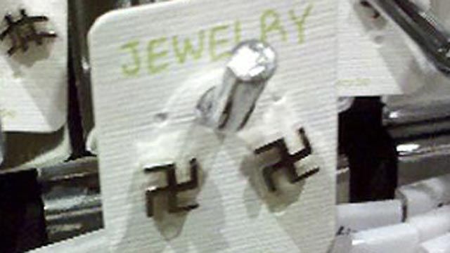 Earrings in Brooklyn store don Swastika