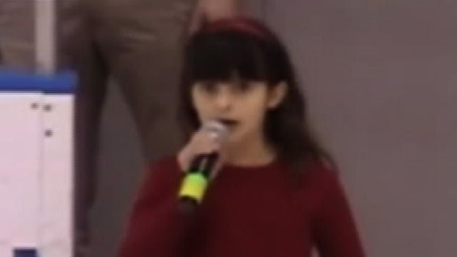 8-Year-Old Sings National Anthem