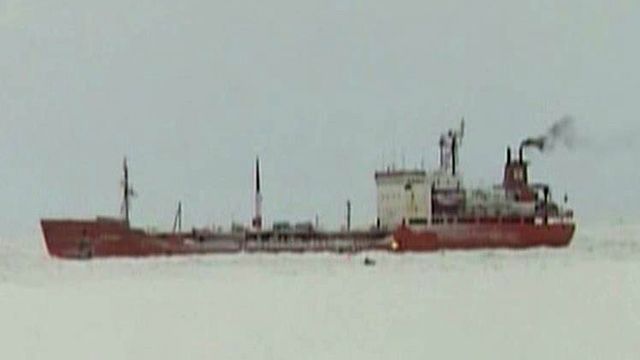 Russian tanker delivering fuel to iced-in Alaskan town