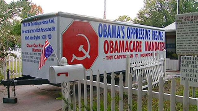 Anti-Obama sign causes controversy in Florida