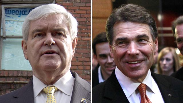 Perry throwing support behind Gingrich