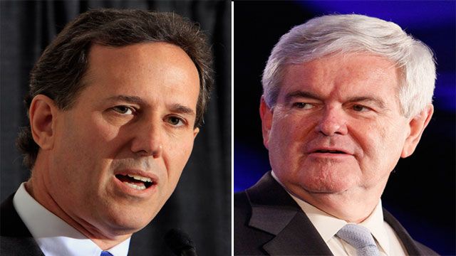 Gingrich, Santorum vying for conservative vote