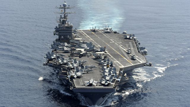 US aircraft carrier enters strategic Strait of Hormuz