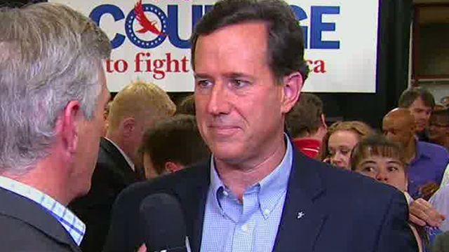 Santorum to 'keep it to the issues'