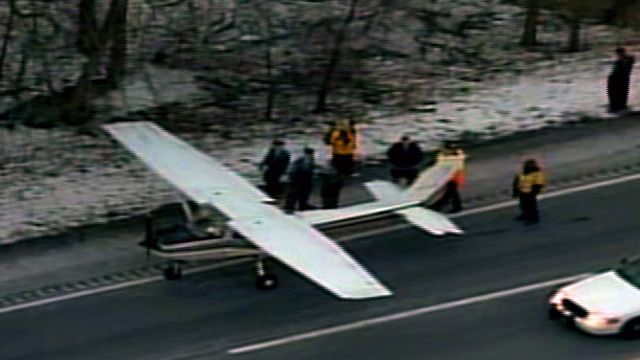 Plane Lands on Highway
