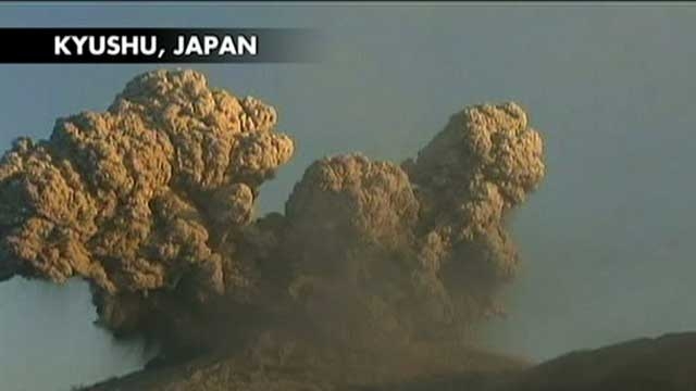 Southern Japan Volcano Erupts