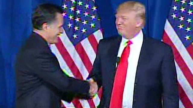 Donald Trump endorses Mitt Romney