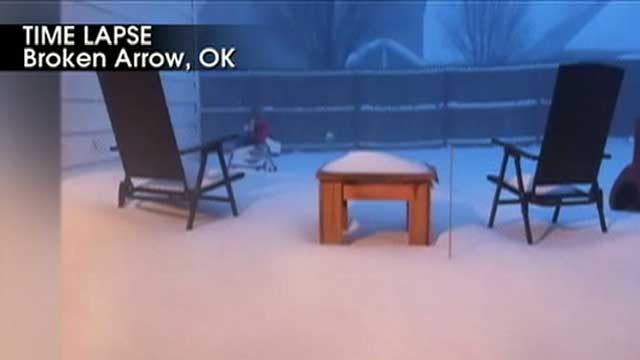 Amazing Time Lapse Video of Snow in OK