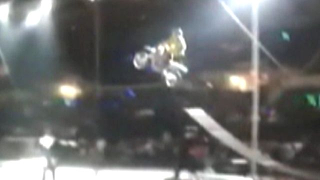 Motorcycle stunt goes wrong at Michigan circus