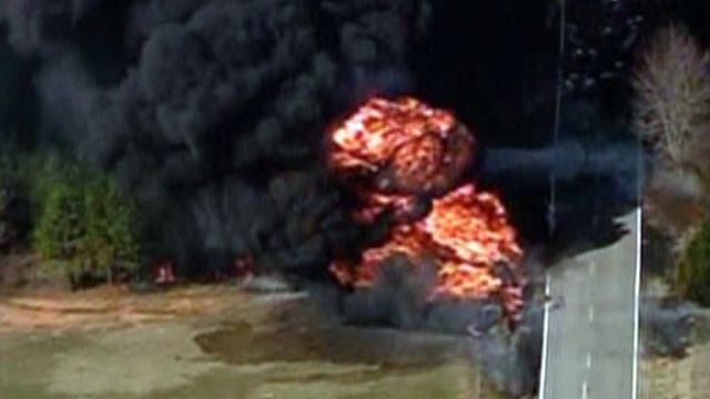 Across America: Tanker truck bursts into flames