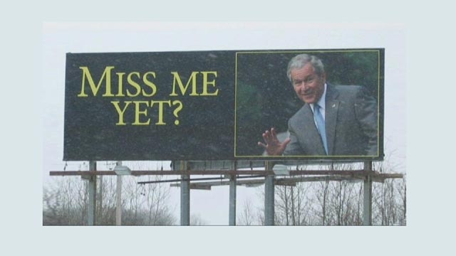 'Miss Me Yet?' Bush Billboard Mystery