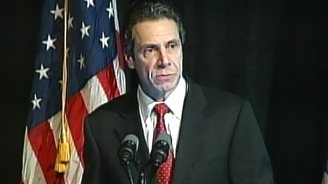 N.Y. Governor Promotes State Budget Cuts