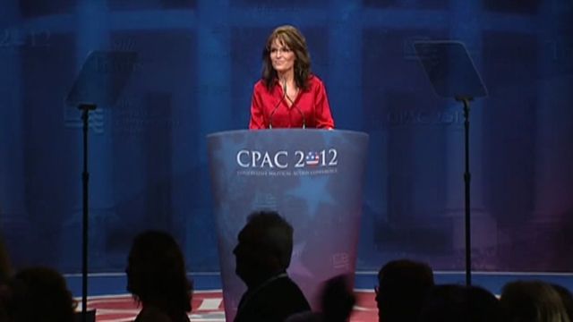 Palin interrupted during CPAC speech