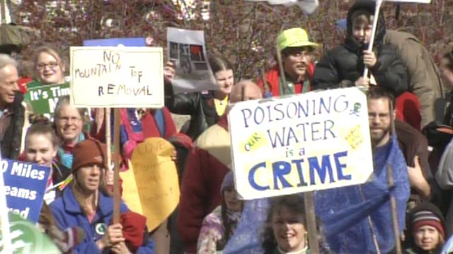 Thousands Protest Mountaintop Removal Coal Mining 