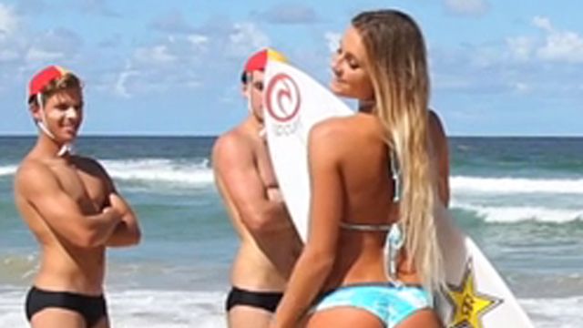 Surfer's 'cheeky' suit turns heads