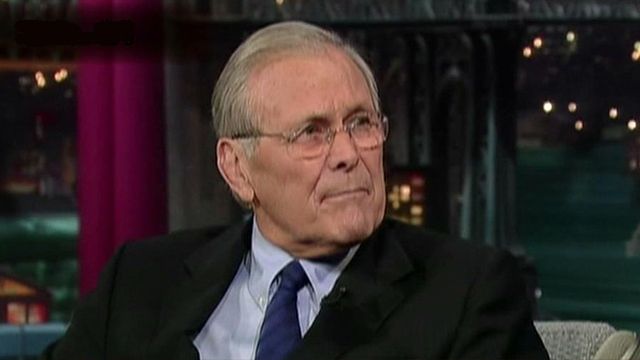 Rumsfeld Spars With Letterman