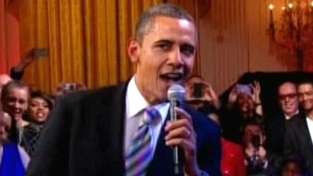 Obama sings the blues