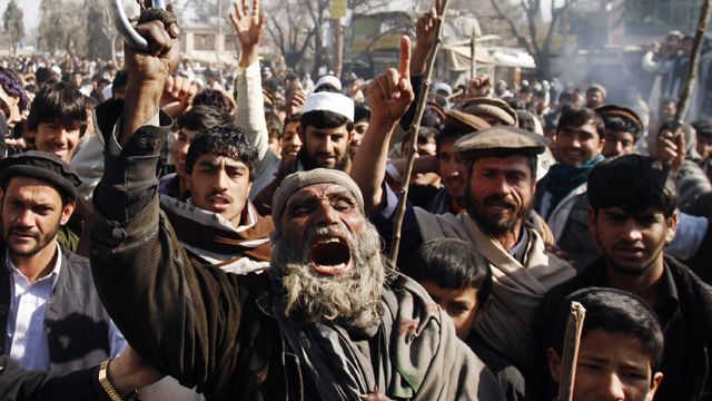 White House reacts to anti-American protests in Afghanistan