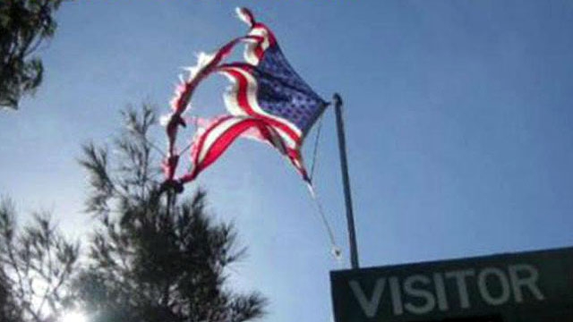 Shredded American Flag Removed from Park