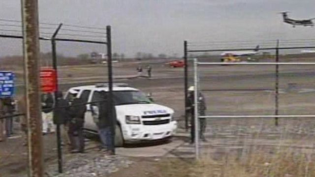 Suspected drunk driver crashes onto airport tarmac 