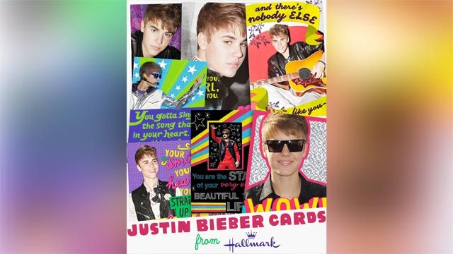 Hollywood Nation: Greeting cards from Justin Bieber
