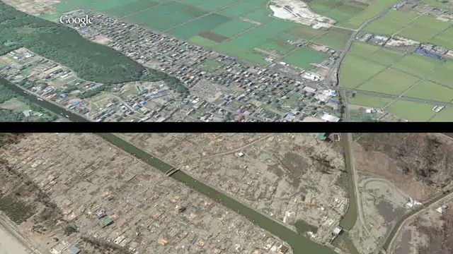 Images before, after deadly Japanese tsunami