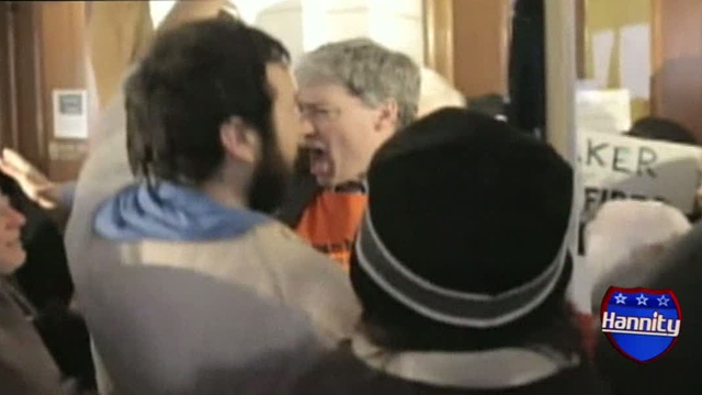 Wisconsin Republican Mobbed by Pro-Union Protesters, Part 2