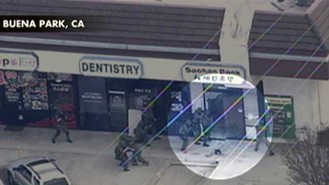 Hostage-Taker Shot at CA Bank