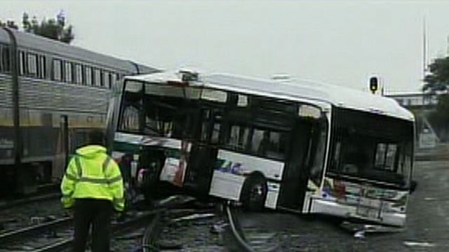 Amtrak Train Collides with Bus