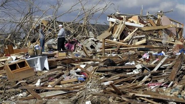 Toddler found miles from home after twister
