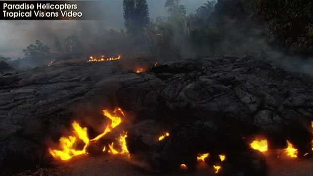 Fast-Moving Lava Destroys Home in Hawaii