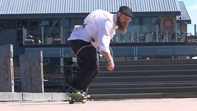 Skateboarding rabbi combines spirituality and sport