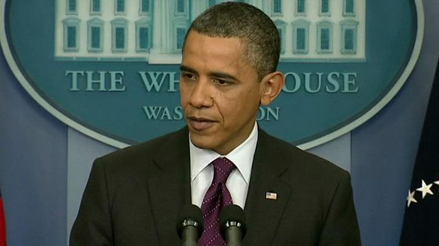 Obama lectures Republicans on war