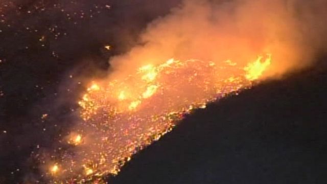 Plane crash sparks wildfire in California