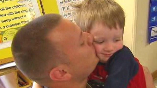 Across America: Solider surprises son in Maryland