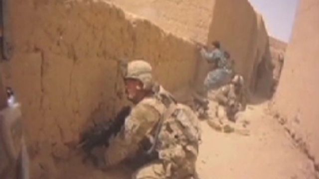 Intense firefight captured on US soldier's helmet cam