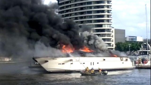 Blaze destroys $4 million yacht