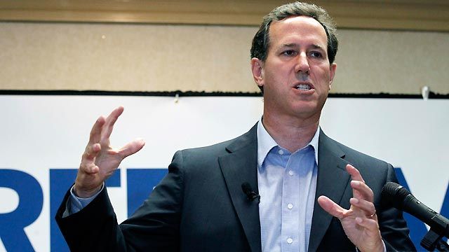 Santorum clarifies Romney vs. Obama remarks 