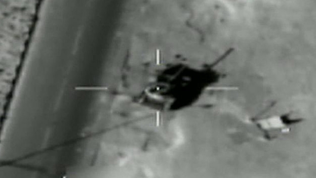 Royal Air Force Bombers Knock Out Qadaffi's Tanks