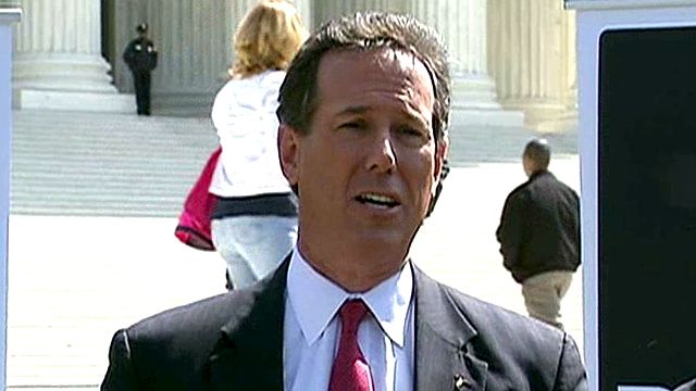 Santorum goes after Romney on health care