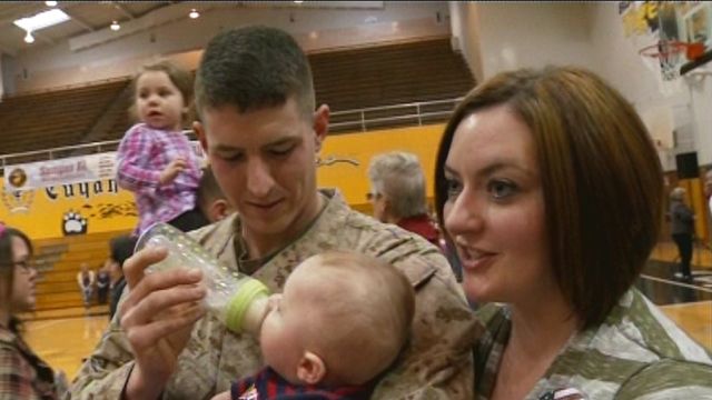 Marines Return Home After 7 Months
