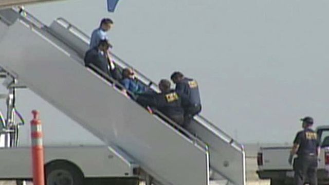JetBlue pilot taken off plane tied to stretcher