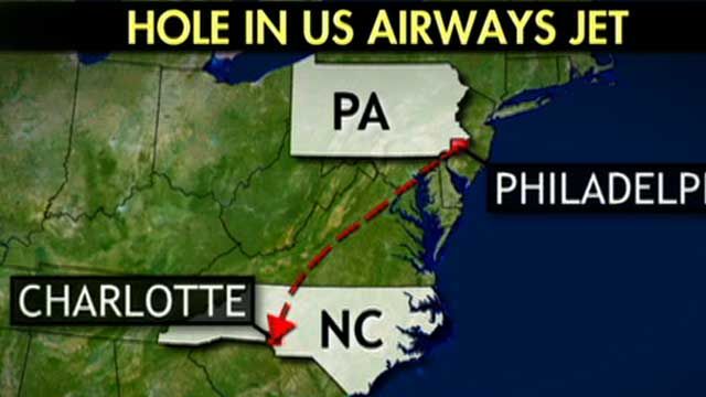 Pilot Finds Hole in US Airways Jet