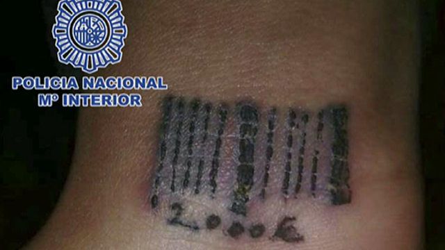 Prostitutes in Spain being tattooed with barcodes