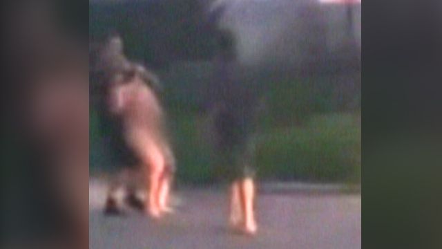 Naked man runs wild after truck accident