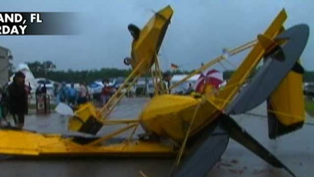 Powerful Storm Flips Planes in FL