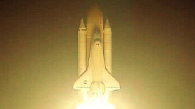 Shuttle Discovery Blasts Off