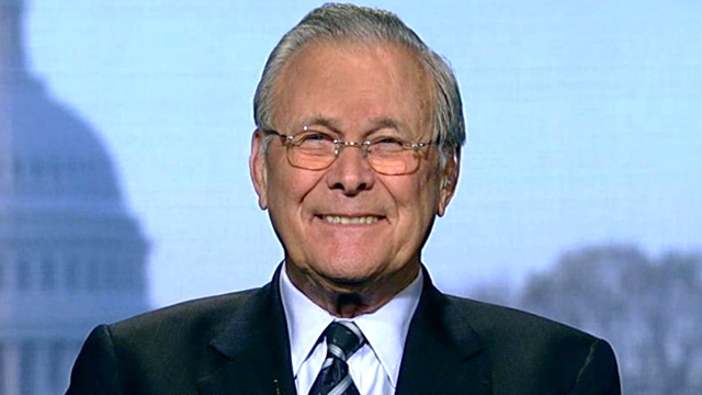 Rumsfeld Reacts to Terror Trial Flip-Flop
